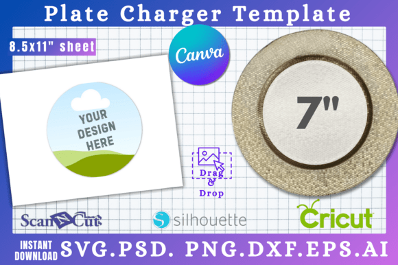 7 Plate Charger SVG Canva Template: Graphics for Brand-Forward Creatives