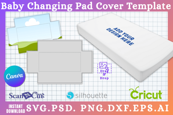 Baby Changing Pad Cover Canva Template