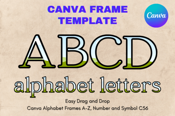 Canva Letters Frame Alphabet Graphics