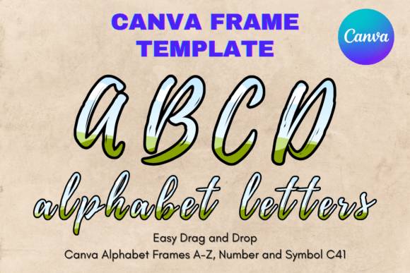 Canva Letters Frame Alphabet Graphics