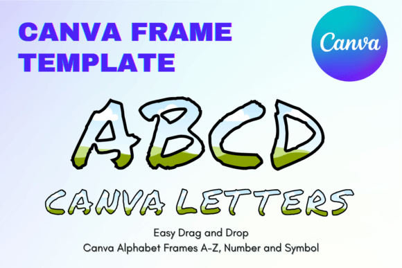 Canva Letters Frame Alphabet TemplateC14 Graphics