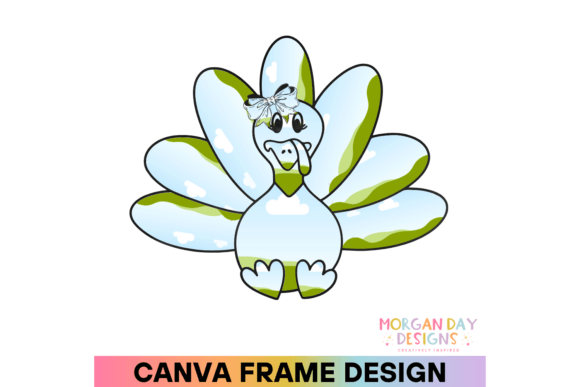 Coquette Turkey Canva Frame: Graphics for Whimsical Branding