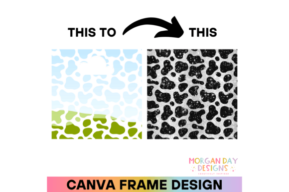Cow Pattern Canva Frame: Graphics for Playful, On-Trend Canva Projects