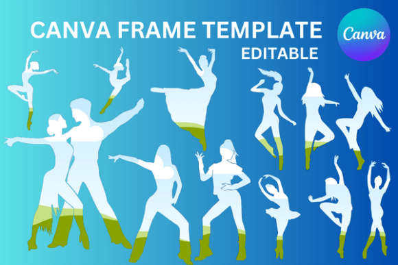 Dancers Dance 10 Silhouettes Canva Frame