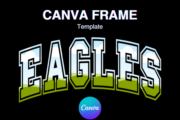 Eagles Canva Frame American Patriotic Graphics