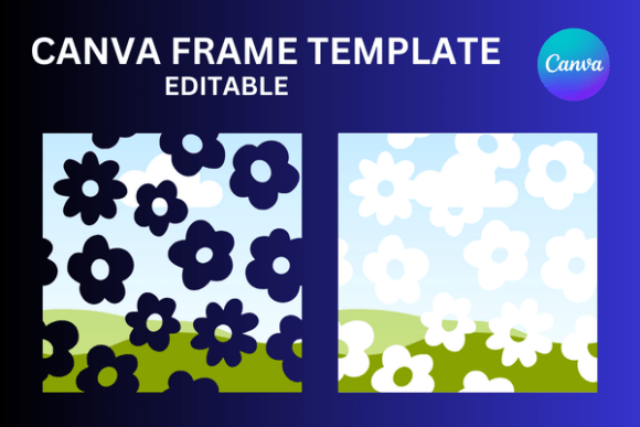Flower Seamless Pattern Canva Frame