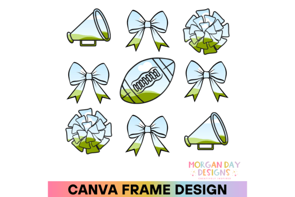 Football Cheer Canva Frame Graphics