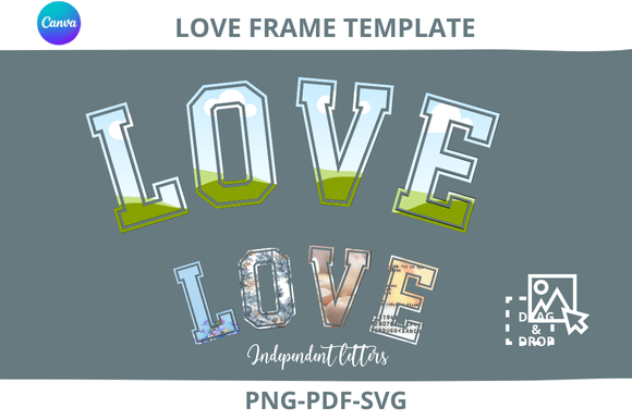 Love Letters: Independent Canva Frame Graphics