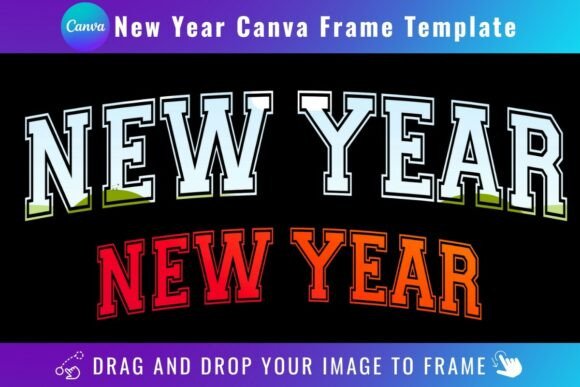 New Year Canva Frame Template: Graphics for Smart Canva Sellers
