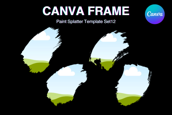 Paint Brush Brush Stroke Canva Frame_12 Graphics