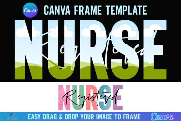 Registered Nurse Canva Frame RN Nurse Graphics