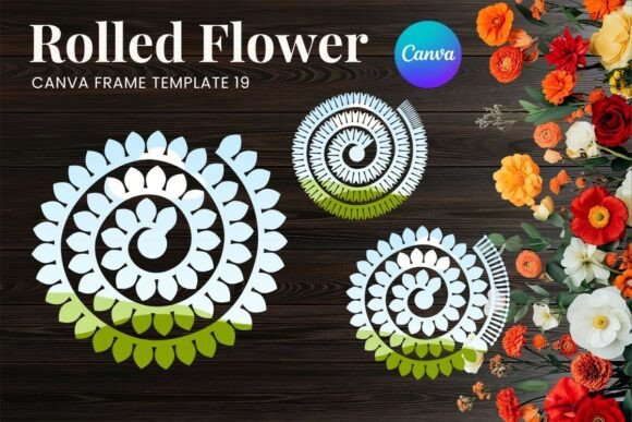 Rolled Paper Flower Canva Frame_19