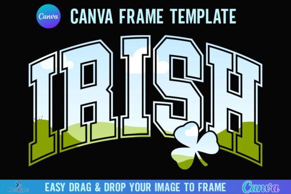 St Patricks Irish Canva Frame Varsity