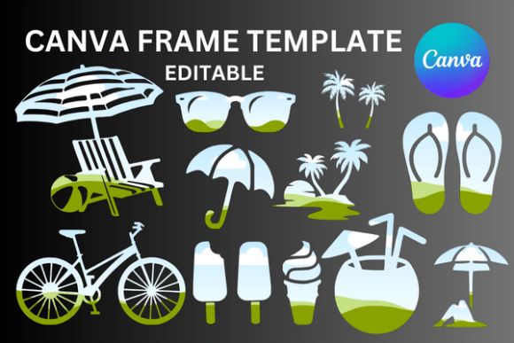 Summer Beach Holiday Canva Frame