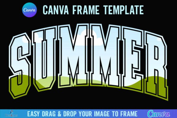Summer Canva Frame: Varsity Summer Vibes Graphics