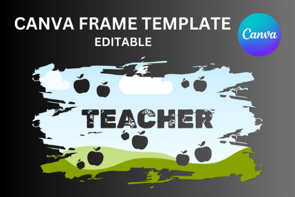 Teacher Brushstroke Canva Frame Graphics