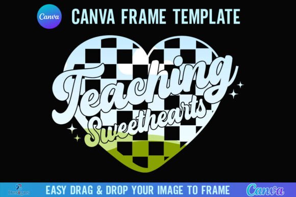 Teacher Valentine Canva Frame Heart Love Graphics